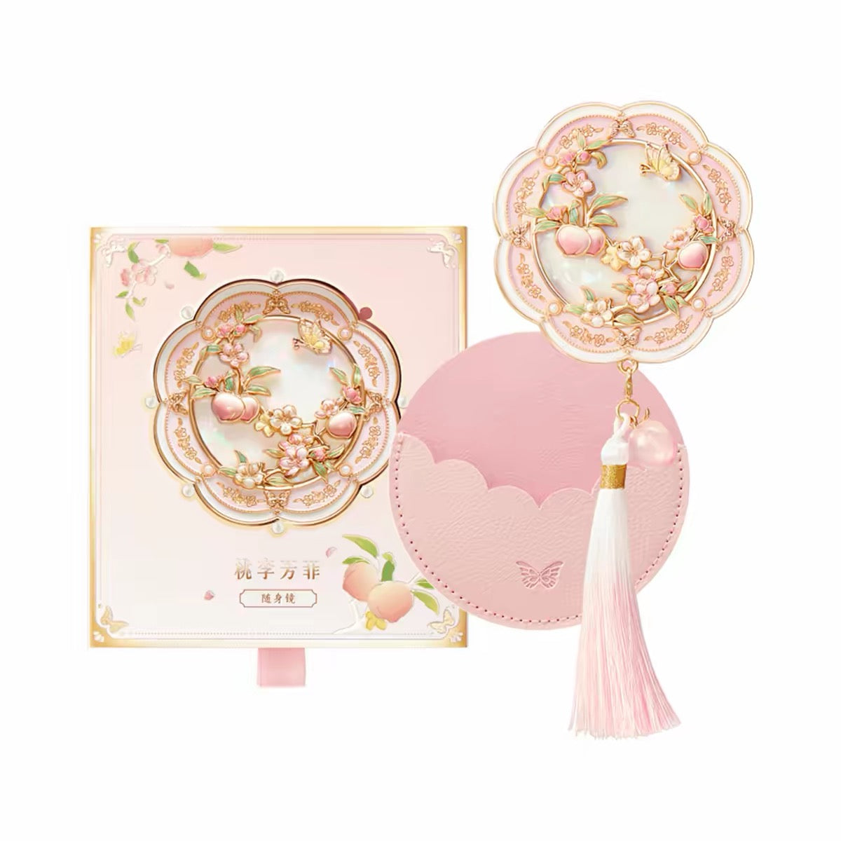 Peach and Plum in Bloom Mirror