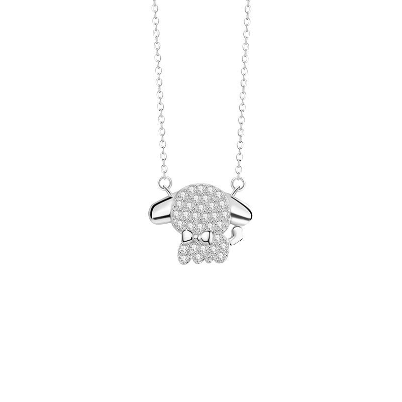 Fire Goat 2027 Zodiac Pavé Zirconia Necklace