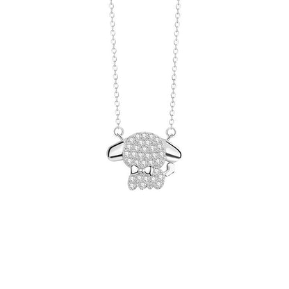 Fire Goat 2027 Zodiac Pavé Zirconia Necklace