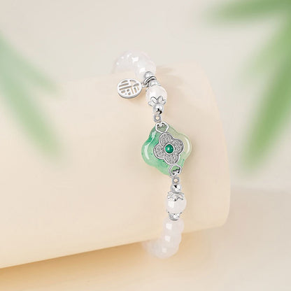 Mountain Mist African Jade Lucky Clover Jewellery Set