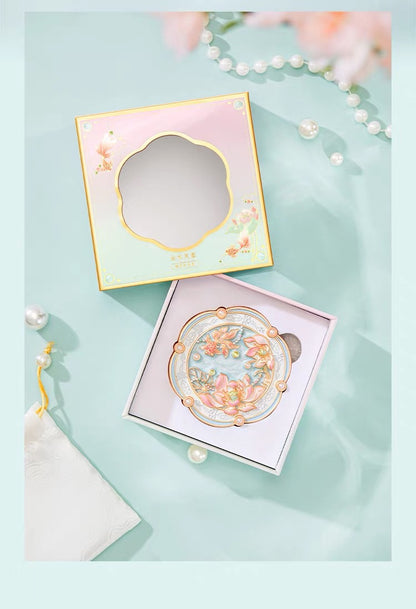 Lotus Emerging from Clear Water Mirror