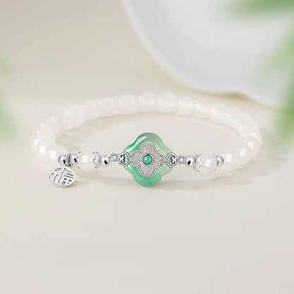 Mountain Mist African Jade Lucky Clover Jewellery Set