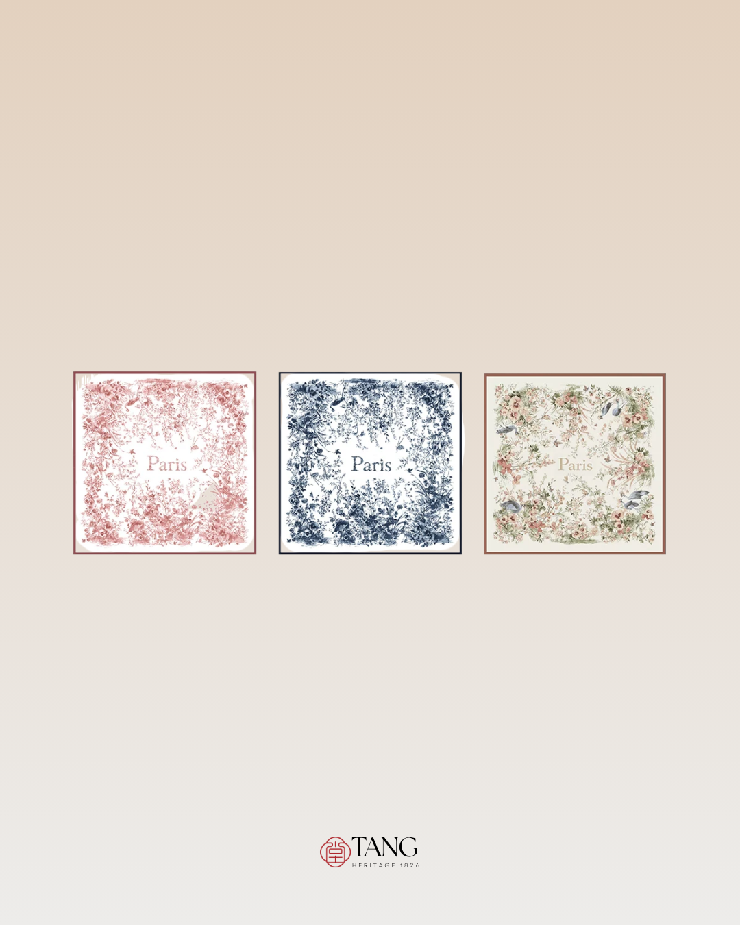 Birdsong Garden Double-Sided Printed Wool Square Scarf