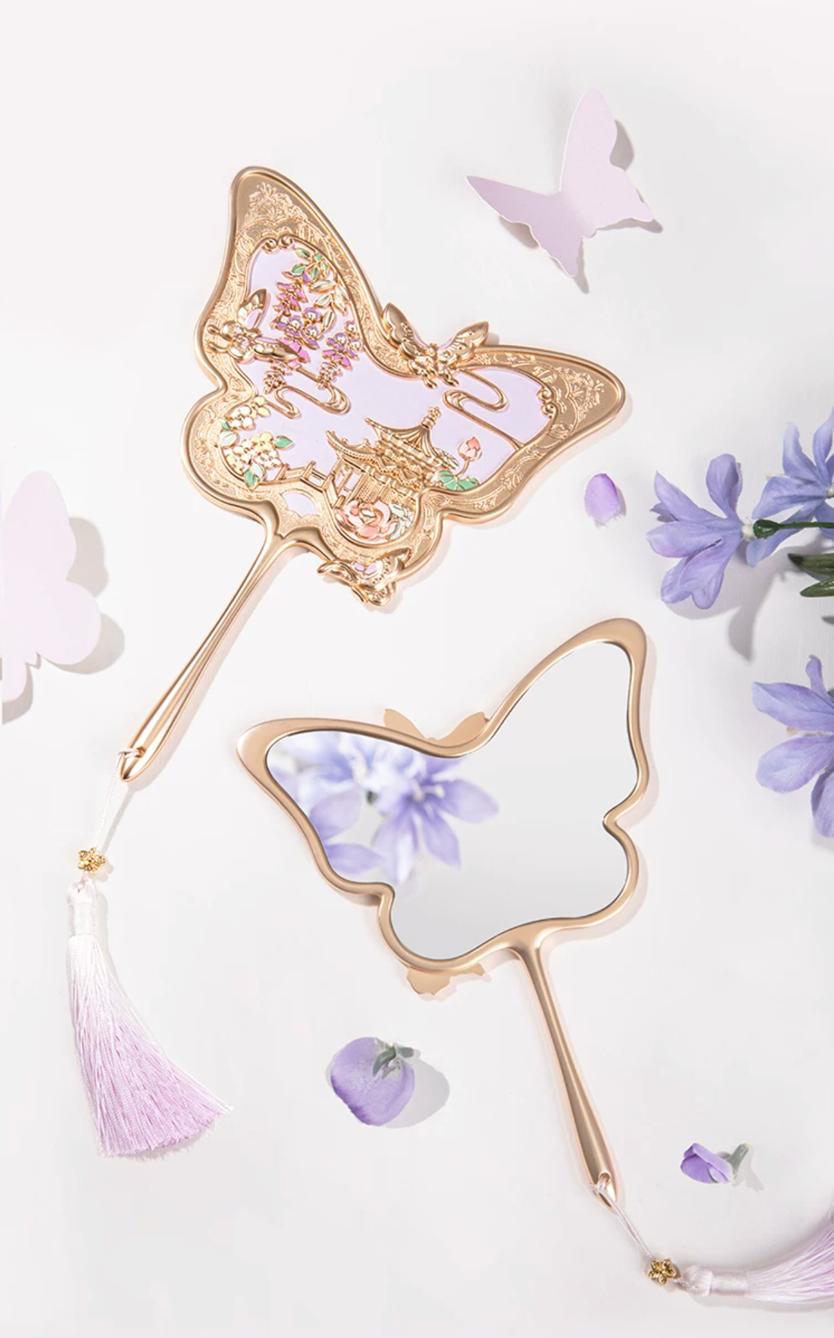 Butterflies Over the Imperial Garden Mirror