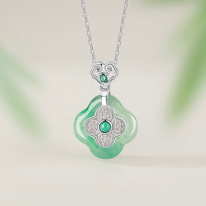 Mountain Mist African Jade Lucky Clover Jewellery Set