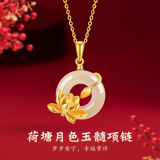 Flora Lotus Jade Necklace