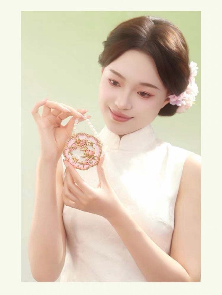 Peach and Plum in Bloom Mirror
