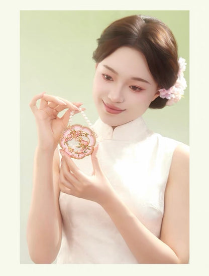 Peach and Plum in Bloom Mirror
