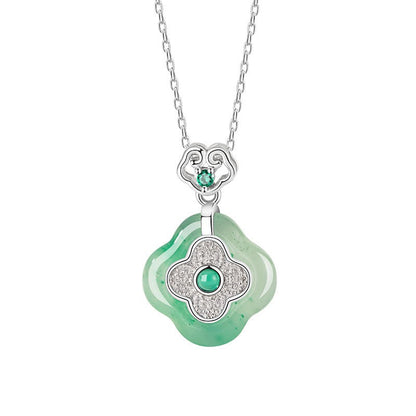 Mountain Mist African Jade Lucky Clover Jewellery Set