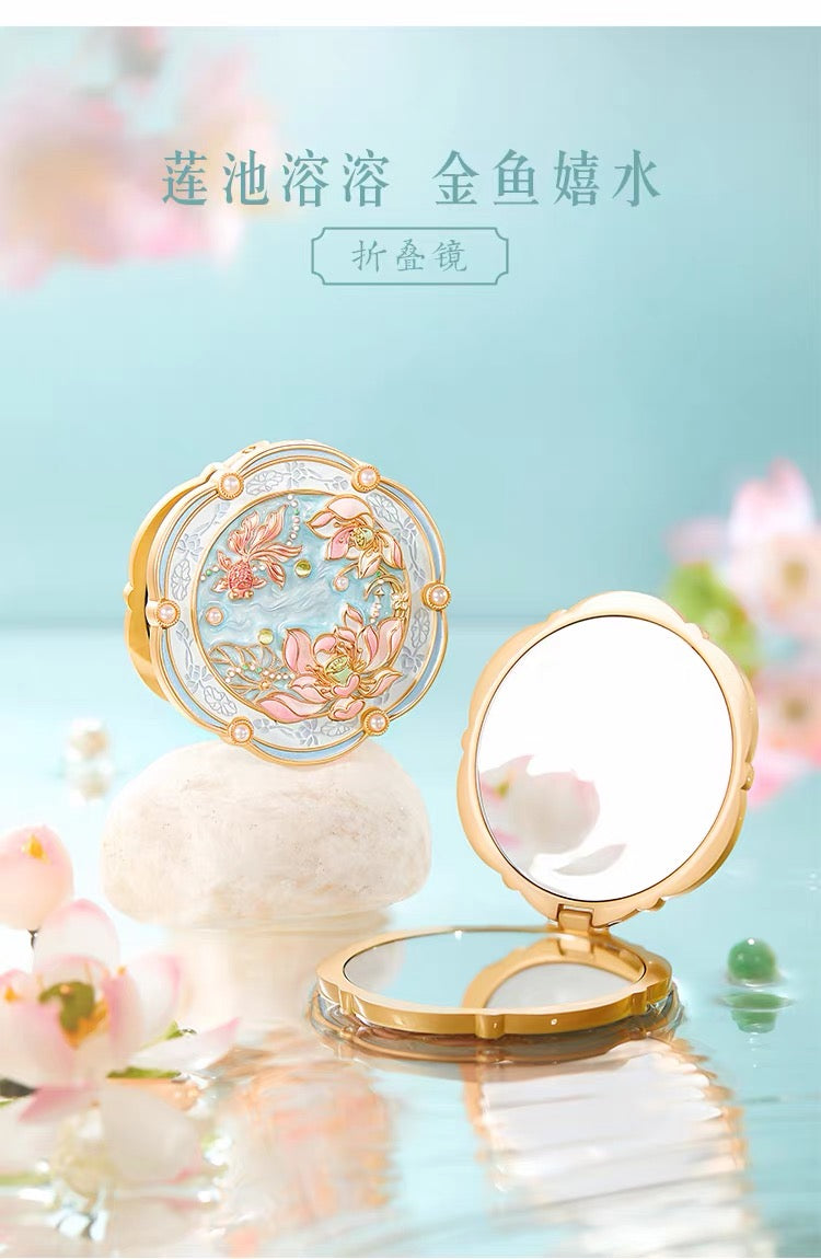 Lotus Emerging from Clear Water Mirror