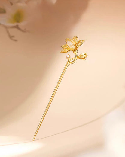 Magnolia Flower Goddess Hairpin
