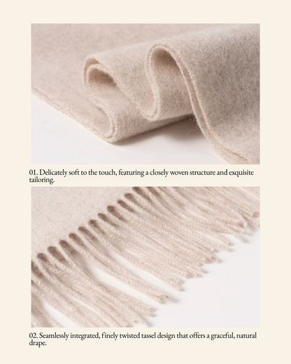 Orchid Blessings Embroidered Wool Scarf