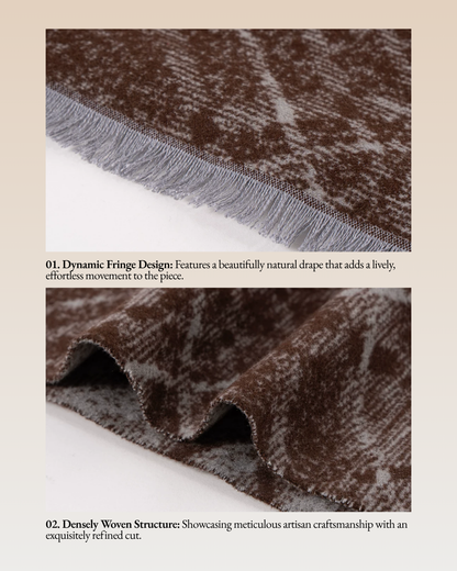 Classic Check Men's Brushed Mulberry Silk Scarf