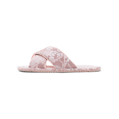 Cloud Vine Jacquard Satin Women Indoor Slipper