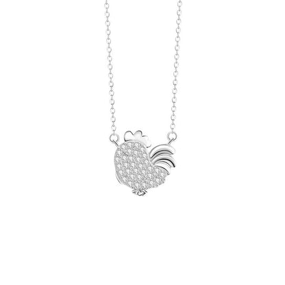 Fire Goat 2027 Zodiac Pavé Zirconia Necklace