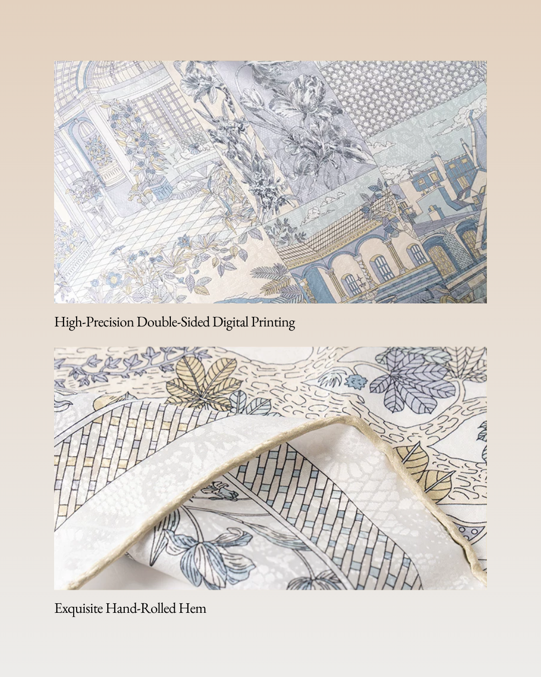 Dream Voyage Reversible Mulberry Silk Jacquard Scarf