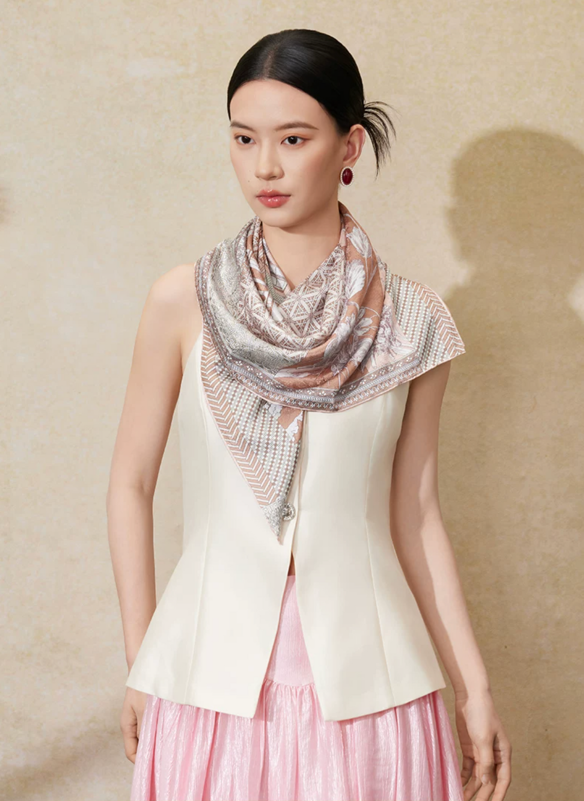 Dream Voyage Reversible Mulberry Silk Jacquard Scarf
