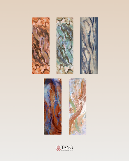 Dunhuang Five Elements Printed Mulberry Silk Shawl / Scarf