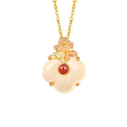 Twelve Flower Goddesses Jade & Agate Necklace