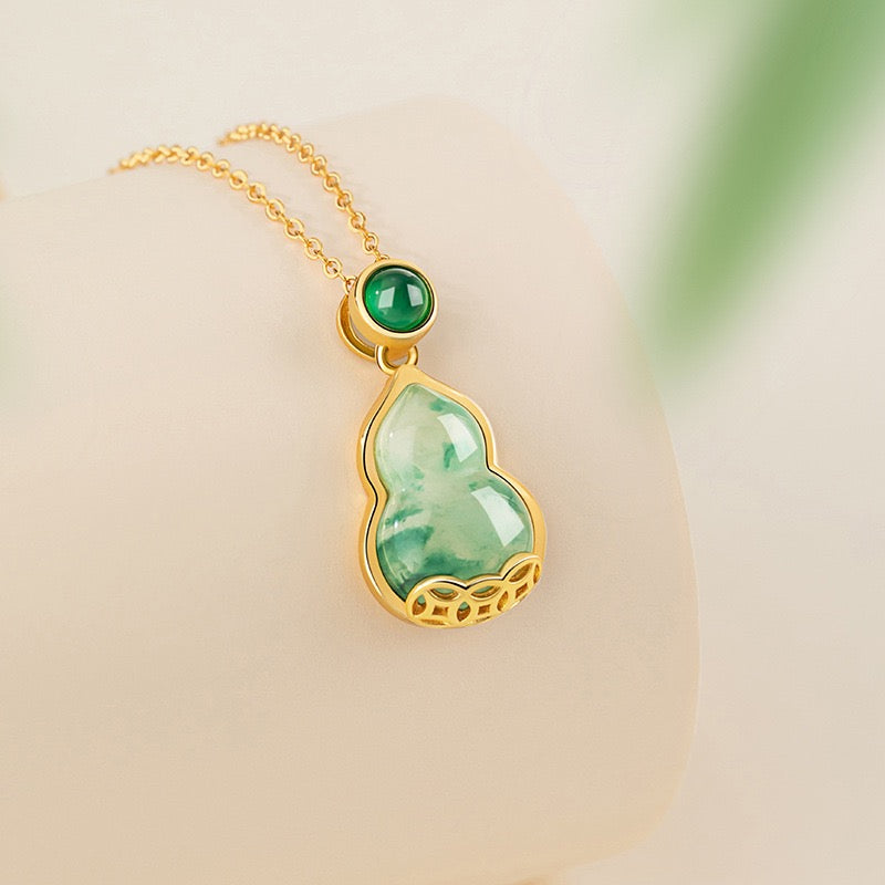 Mountain Mist African Jade Lucky Gourd Earrings
