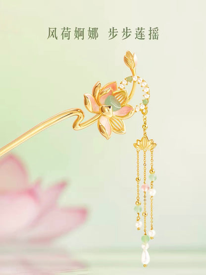 Lotus Flower Goddess Hairpin