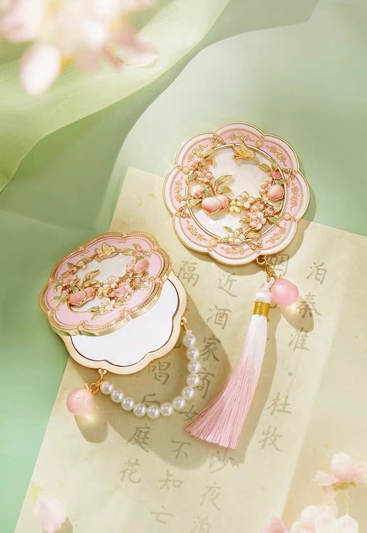 Peach and Plum in Bloom Mirror