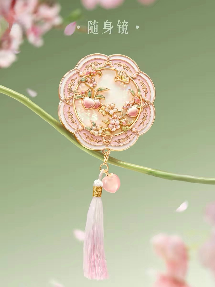 Peach and Plum in Bloom Mirror