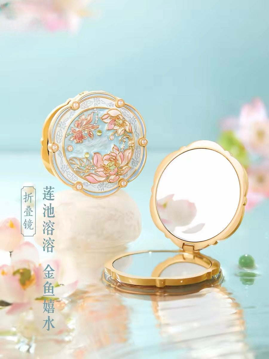 Lotus Emerging from Clear Water Mirror