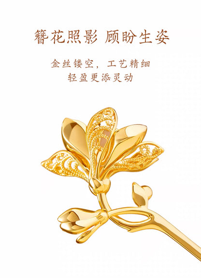 Magnolia Flower Goddess Hairpin