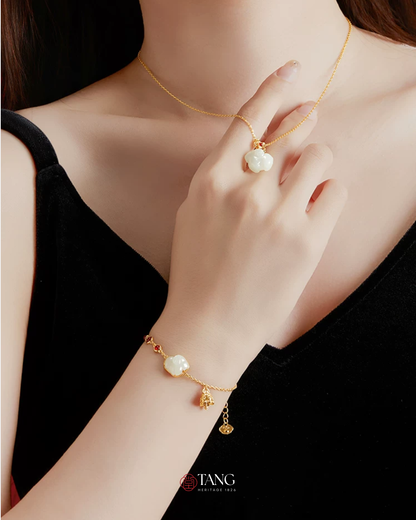 Fire Goat 2027 Auspicious Jade Goat Ruyi Jewellery Set