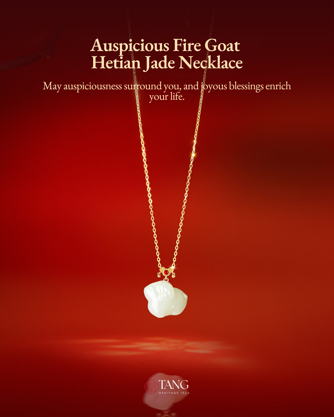 Fire Goat 2027 Auspicious Jade Goat Ruyi Jewellery Set