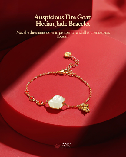 Fire Goat 2027 Auspicious Jade Goat Ruyi Jewellery Set