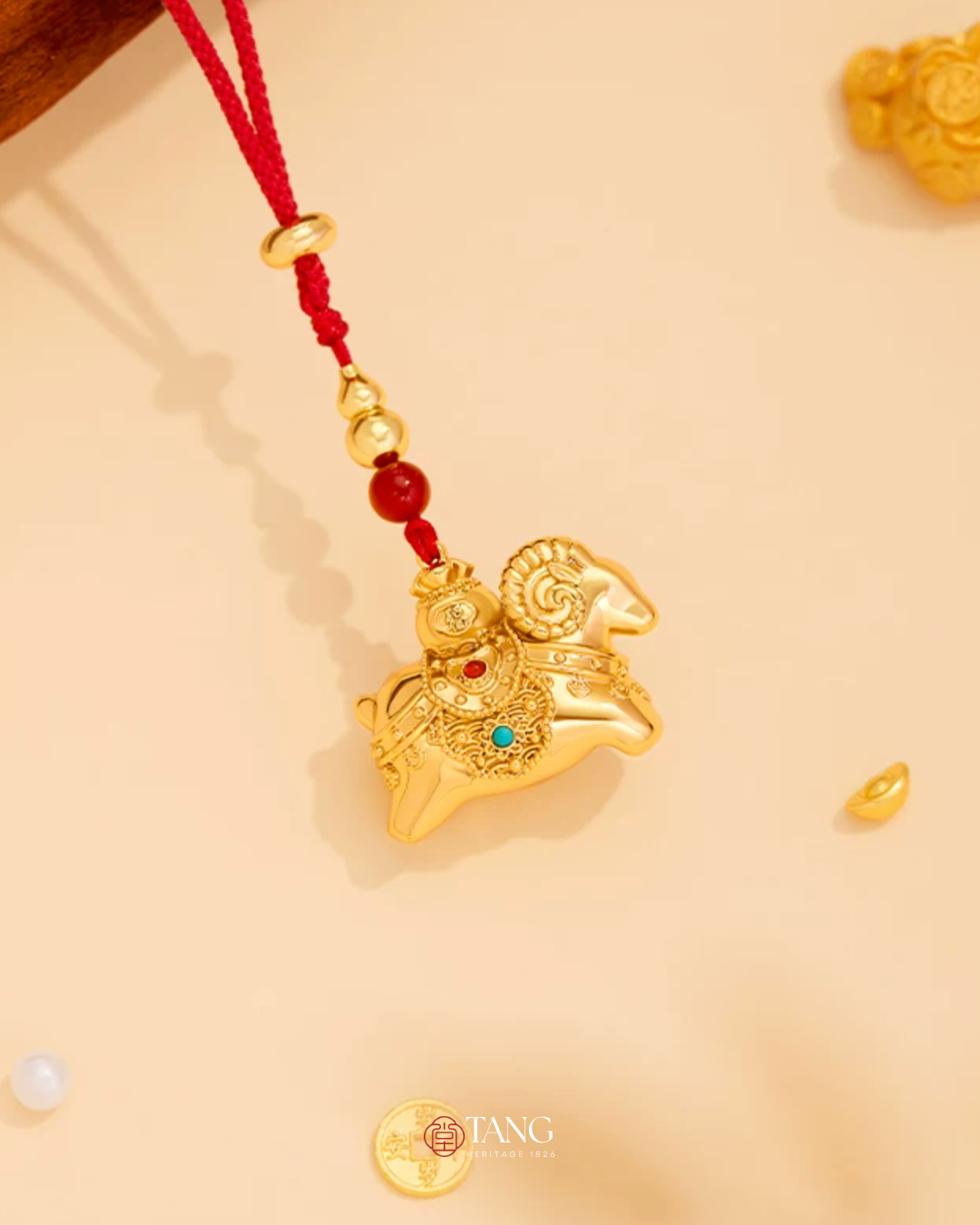 Fire Goat 2027 Fortune Bag Goat Charm