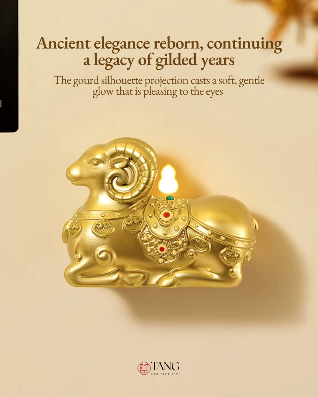 Fire Goat 2027 Fortune Goat Projection Fridge Magnet