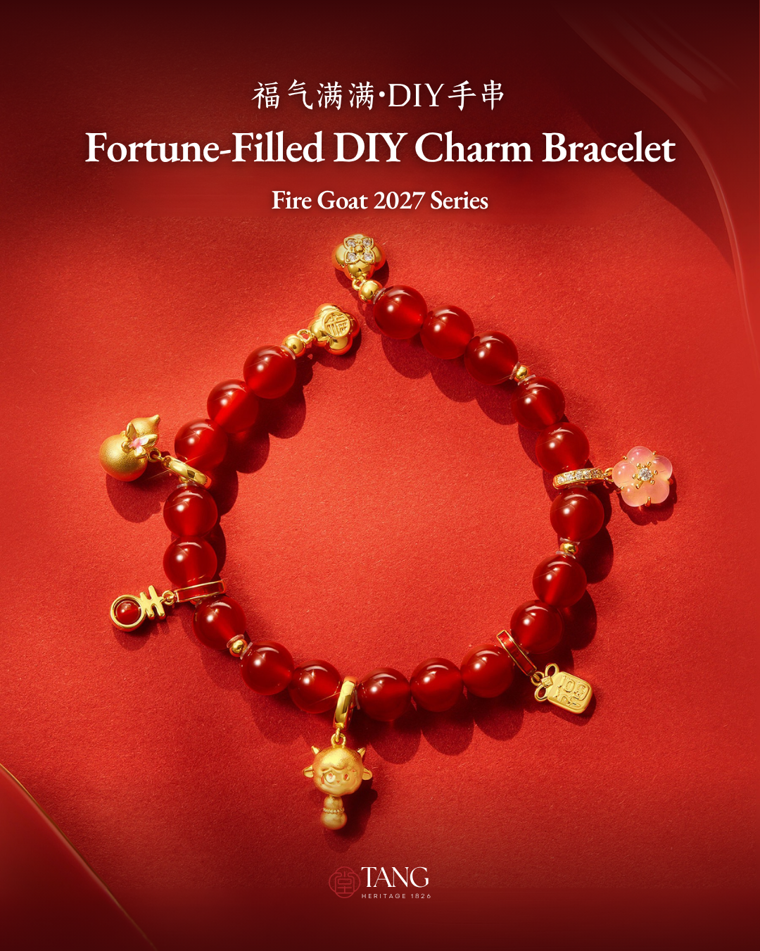 Fortune-Filled Fire Goat 2027 DIY Charm Bracelet