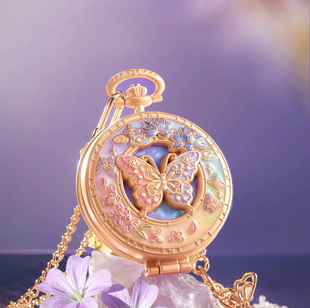 Butterfly Dream Among Flowers Mirror