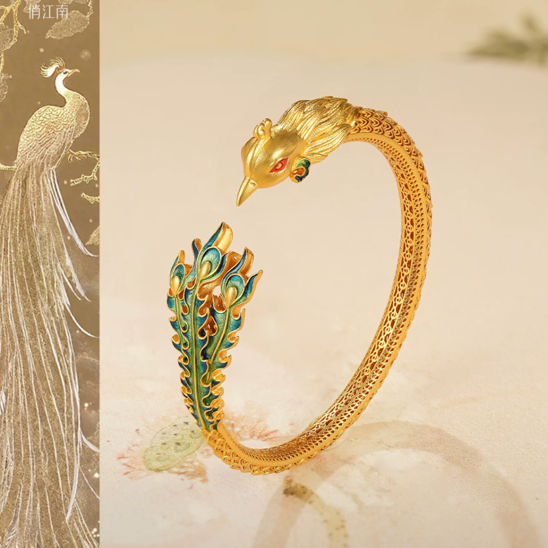 Gold Vermeil Azure Bird Bangle