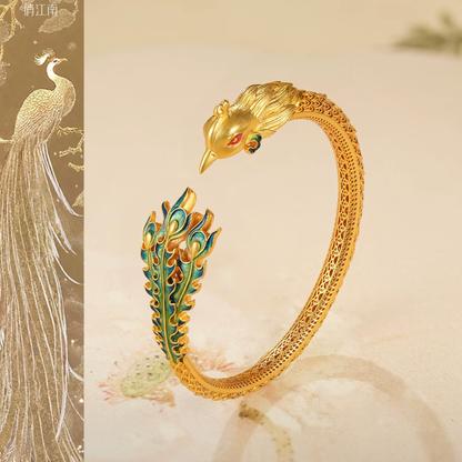 Gold Vermeil Azure Bird Bangle