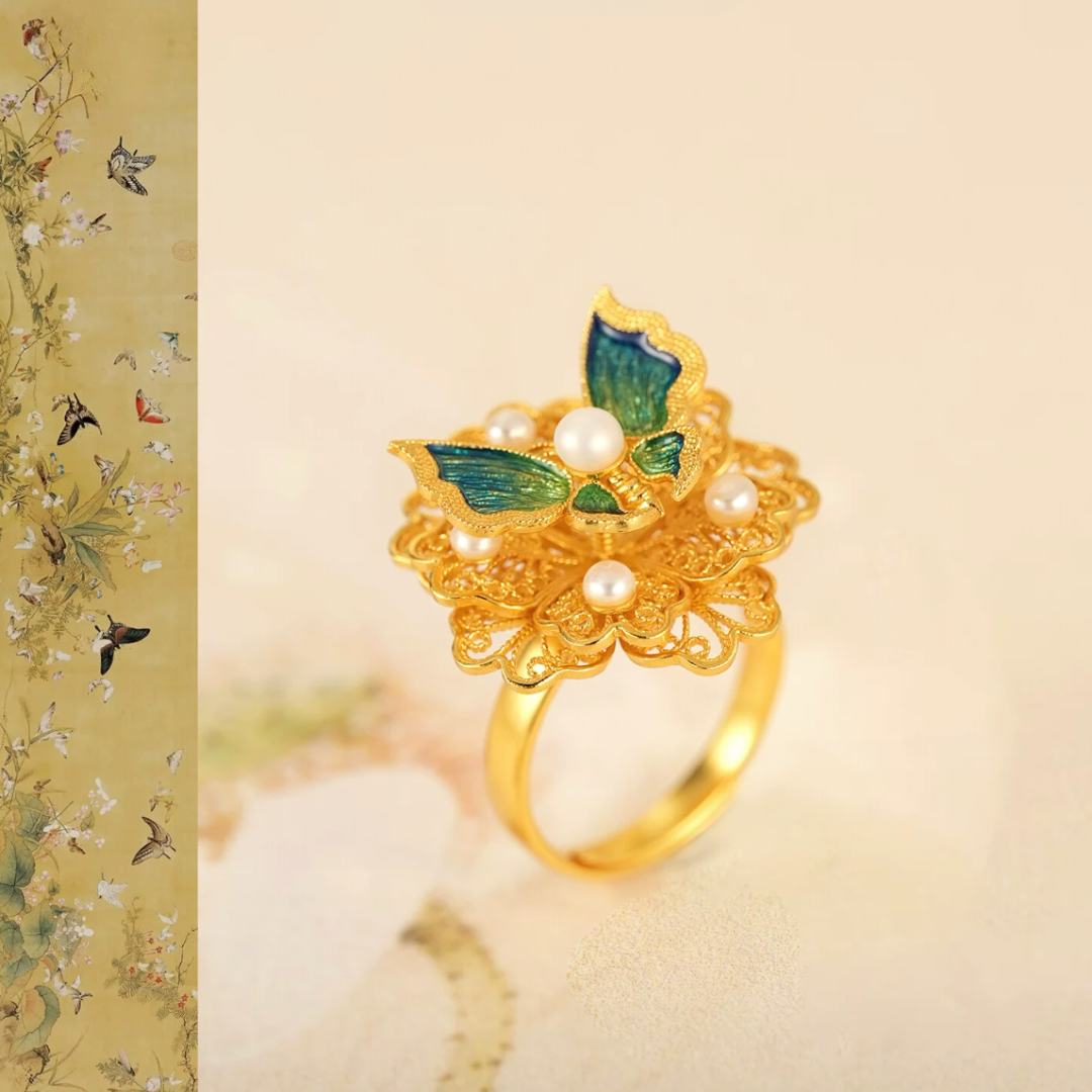 Gold Vermeil Dielianha Butterfly Ring