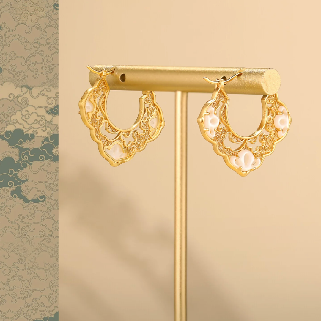 Gold Vermeil Ruyi Cloud Hoop Earrings