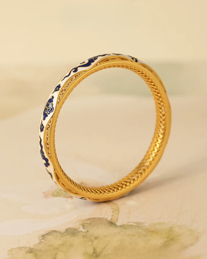 Gold Vermeil Auspicious Cloud Bangle