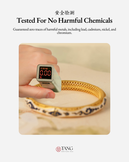 Gold Vermeil Auspicious Cloud Bangle