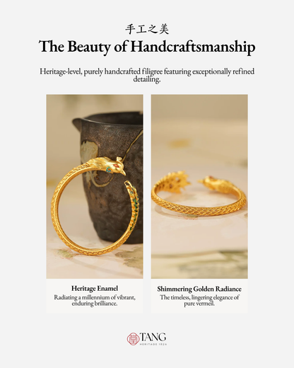 Gold Vermeil Azure Bird Bangle