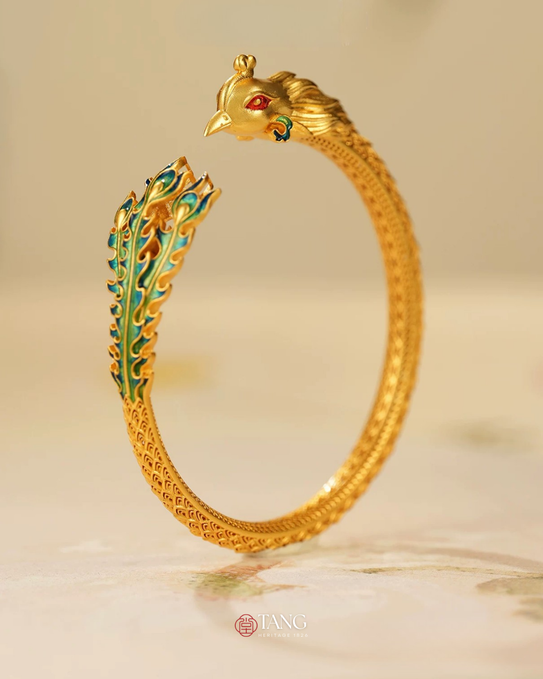 Gold Vermeil Azure Bird Bangle