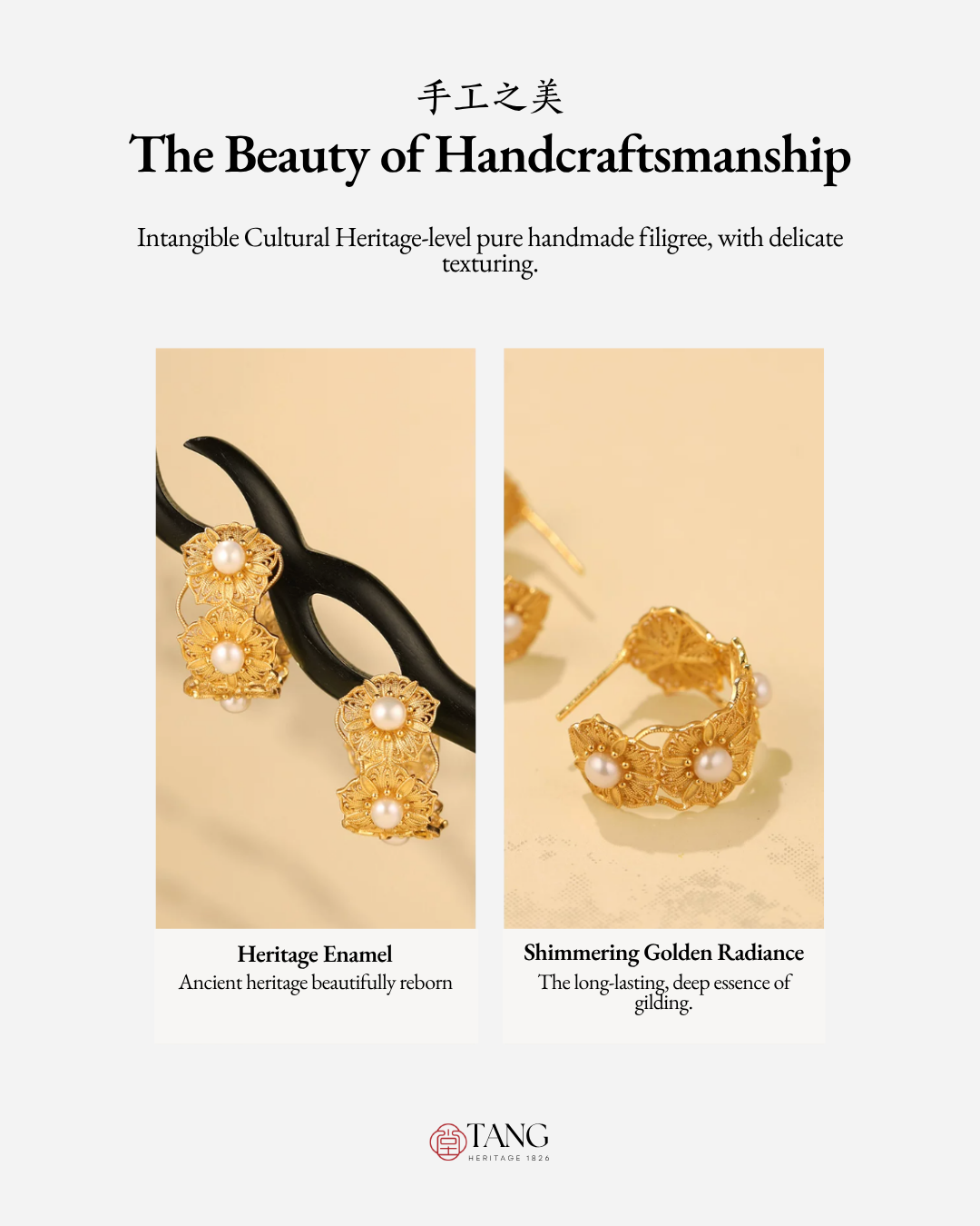 Gold Vermeil Blooming Flower Pearl Hoop Earrings