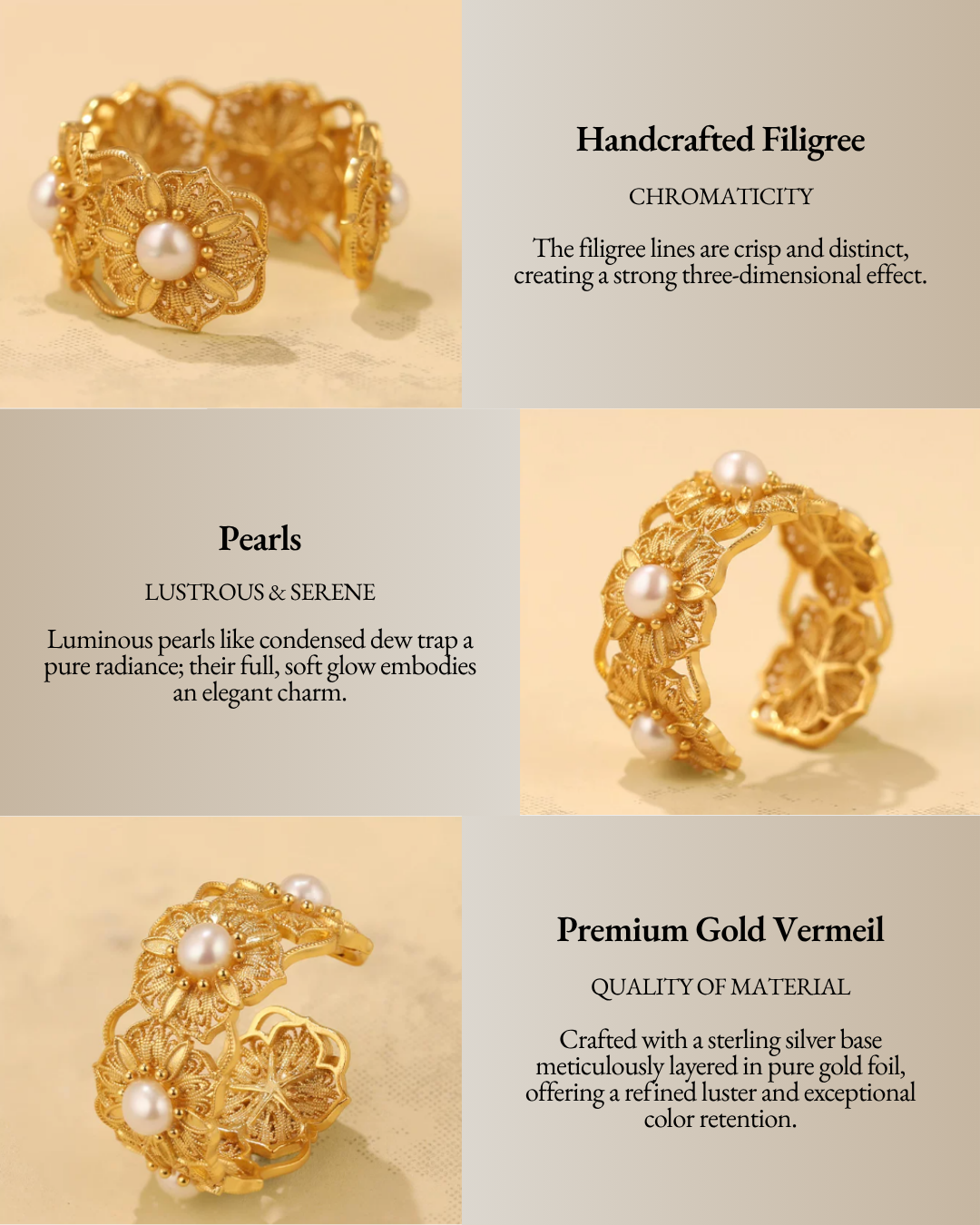 Gold Vermeil Blooming Stamen Ring