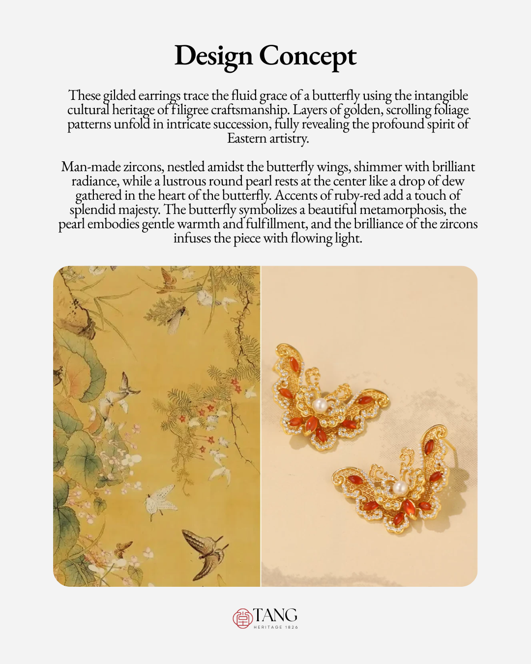 Gold Vermeil Butterfly Dance Pearl Earrings