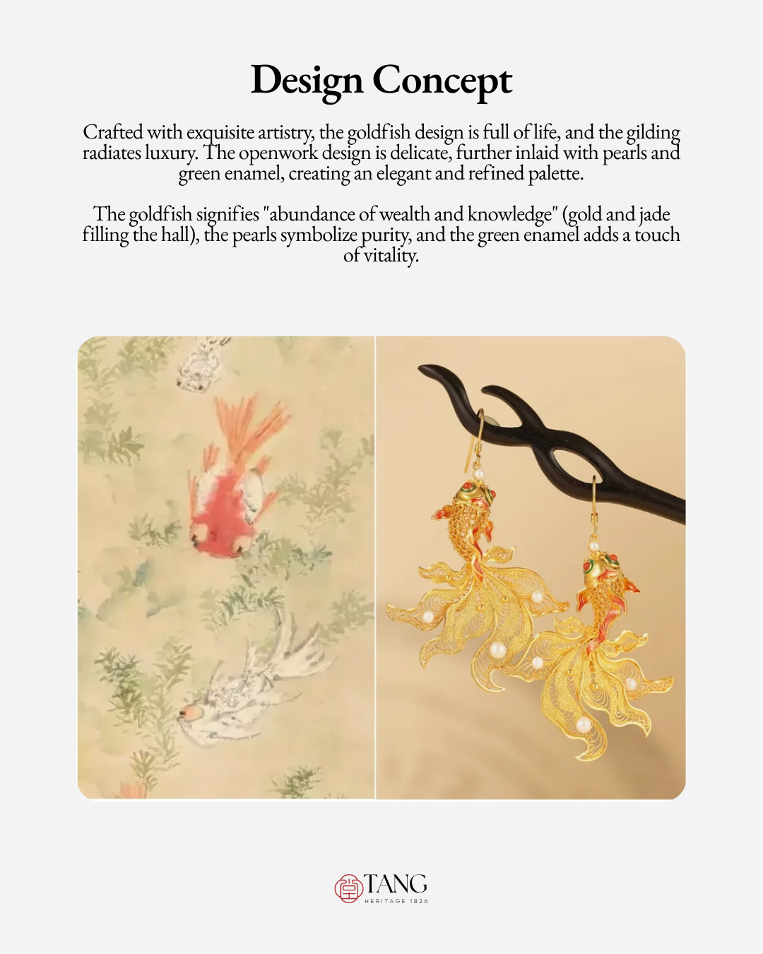 Gold Vermeil Butterfly Goldfish Earrings