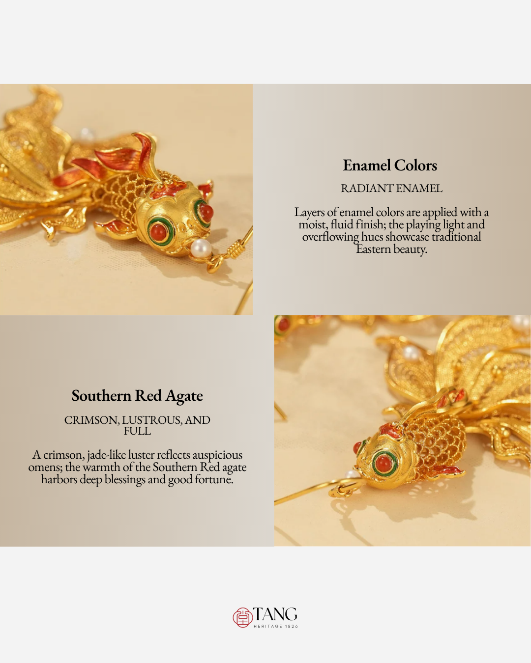 Gold Vermeil Butterfly Goldfish Earrings