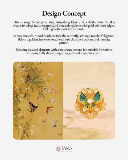Gold Vermeil Dielianha Butterfly Ring